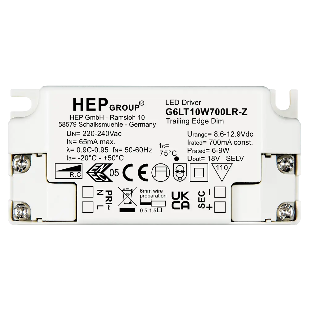 HEP 11002000036 | LED DRIVER CC DIMMABLE G6LT10W250LR-Z (TRAILING EDGE)