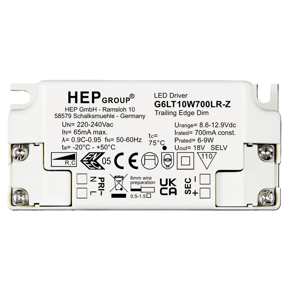 HEP 11002000037 | LED DRIVER CC DIMMABLE G6LT10W350LR-Z (TRAILING EDGE)