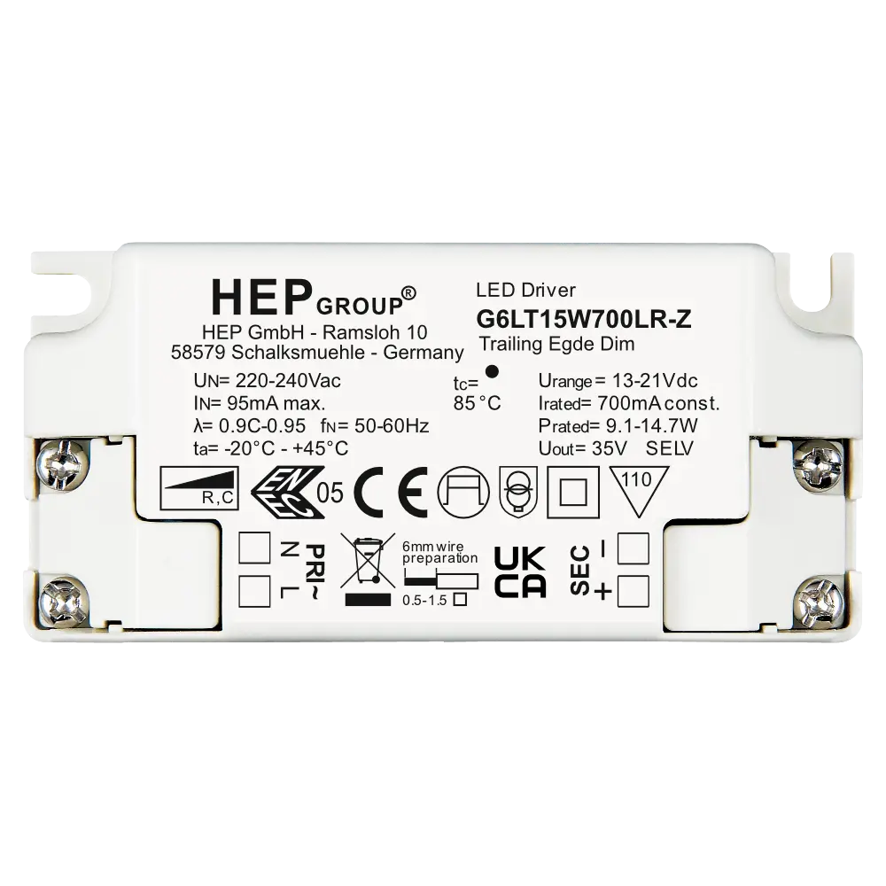 HEP 11002000042 | LED DRIVER CC DIMMABLE G6LT15W500LR-Z (TRAILING EDGE)