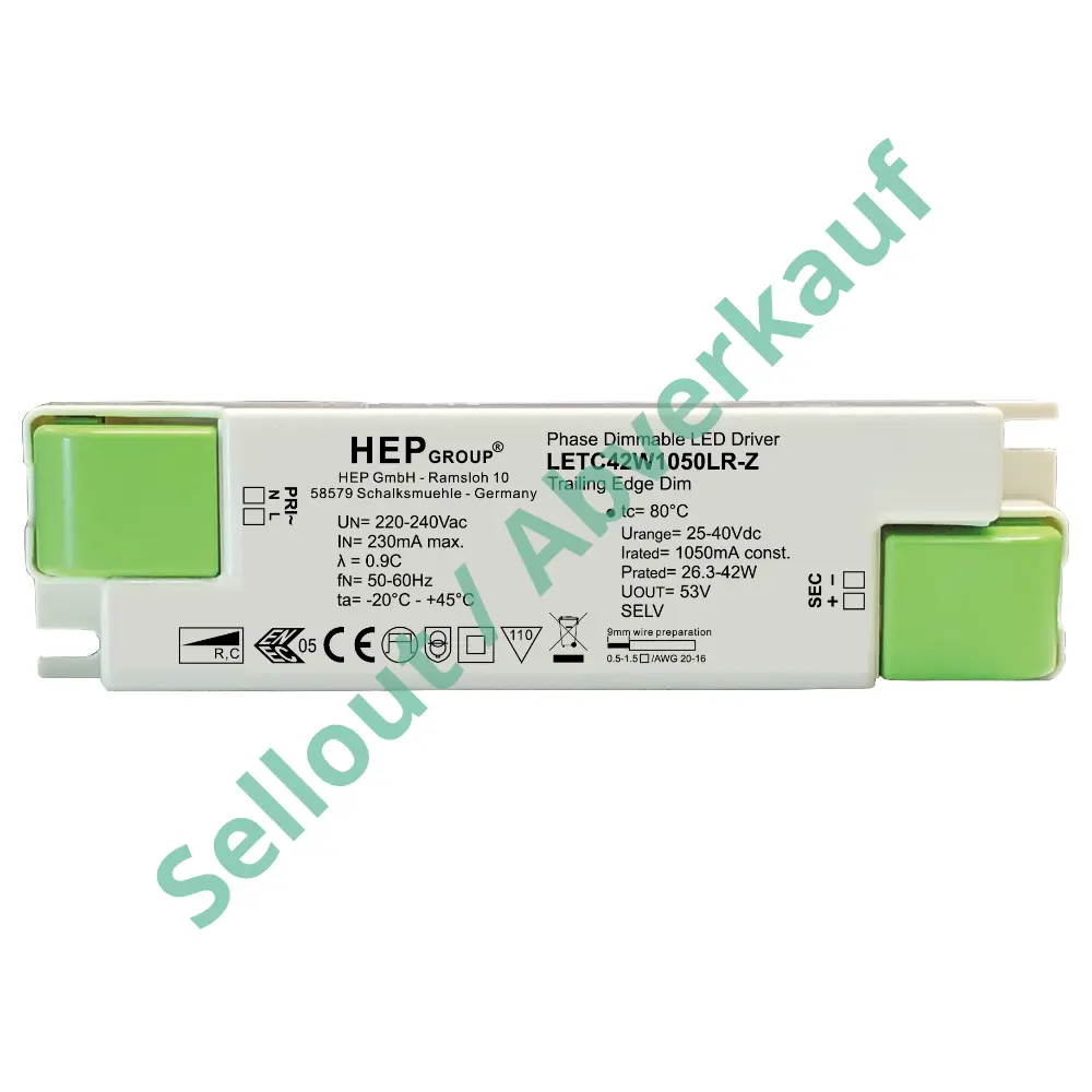 HEP 11002000084 | LED DRIVER CC DIMMABLE LETC42W900LR-Z (TRAILING EDGE)