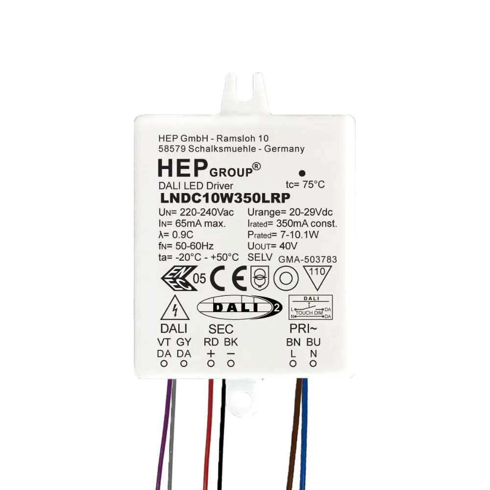 HEP 11002000122 | LED DRIVER CC DIMMABLE LNDC10W500LRP (DALI-2 DT6 - TOUCHDIM)