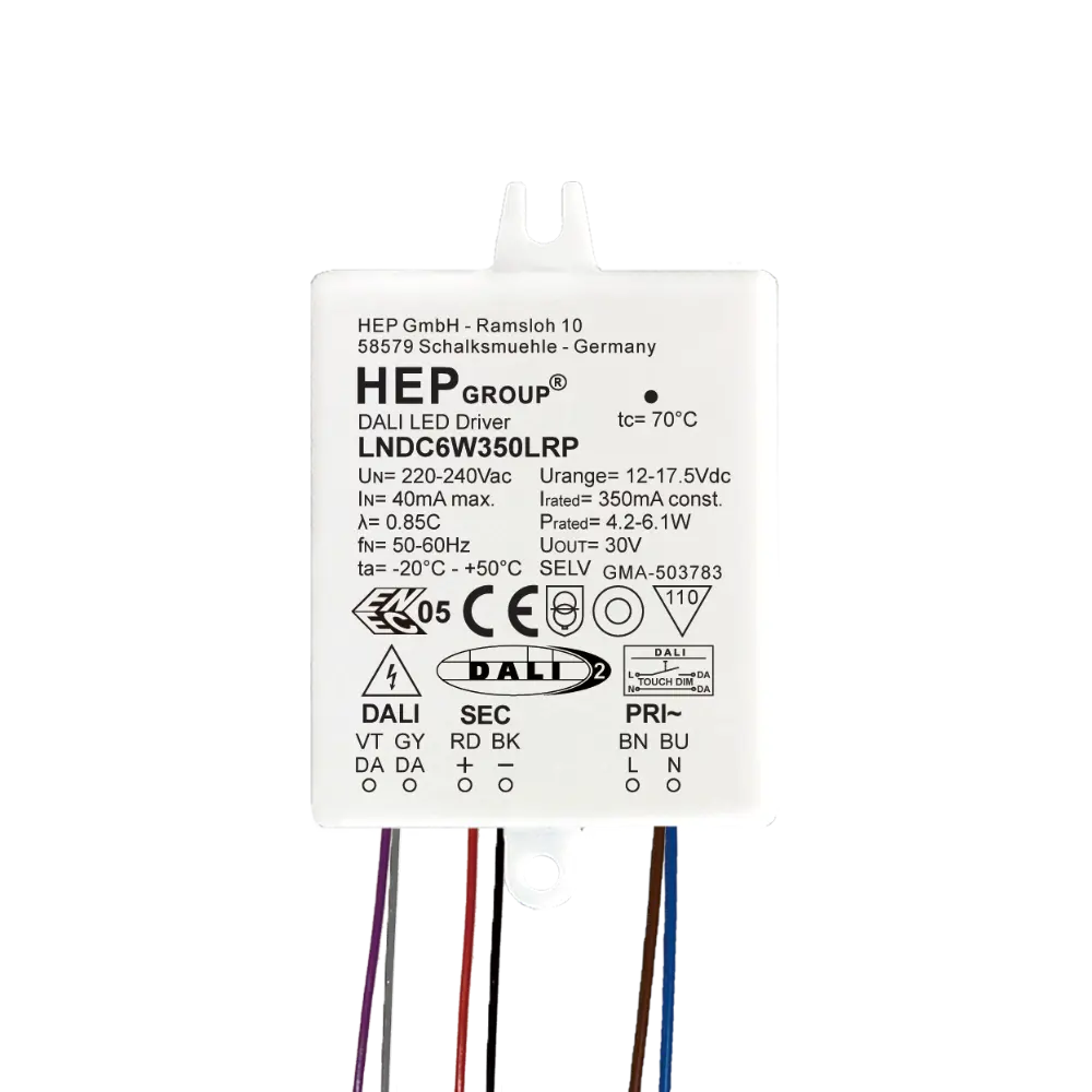 HEP 11002000156 | LED DRIVER CC DIMMABLE LNDC6W200LRP (DALI-2 DT6 - TOUCHDIM)