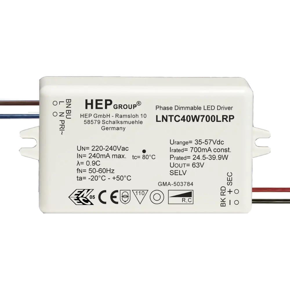 HEP 11002000192 | LED DRIVER CC DIMMABLE LNTC40W1050LRP (TRAILING EDGE)