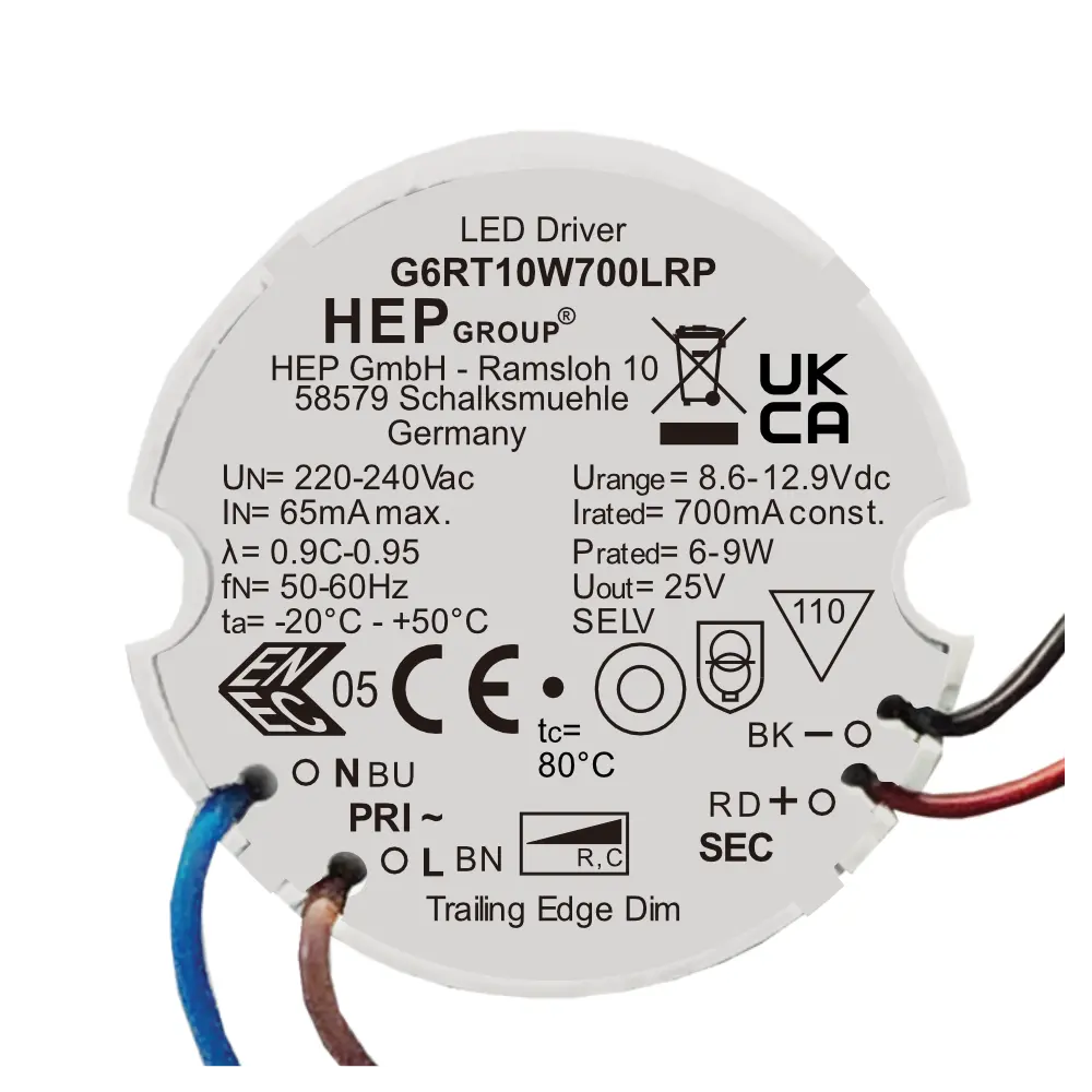 HEP 11002000230 | LED DRIVER CC DIMMABLE G6RT10W250LRP (TRAILING EDGE)