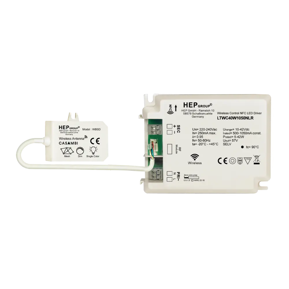 HEP 11002000242 | LED DRIVER CC DIMMABLE LTWC40W1050NLR INCL. RF-MODULE (CASAMBI)