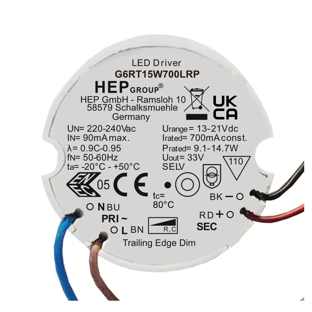 HEP 11002000249 | LED DRIVER CC DIMMABLE G6RT15W500LRP (TRAILING EDGE)