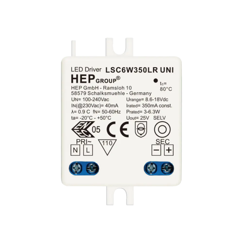 HEP 11003000115 | LED DRIVER CC LSC6W350LR UNI (NOT DIMMABLE)