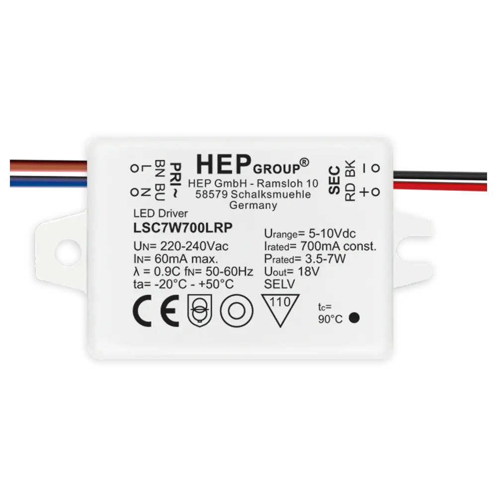 HEP 11003000125 | LED DRIVER CC LSC7W350LRP (NOT DIMMABLE)