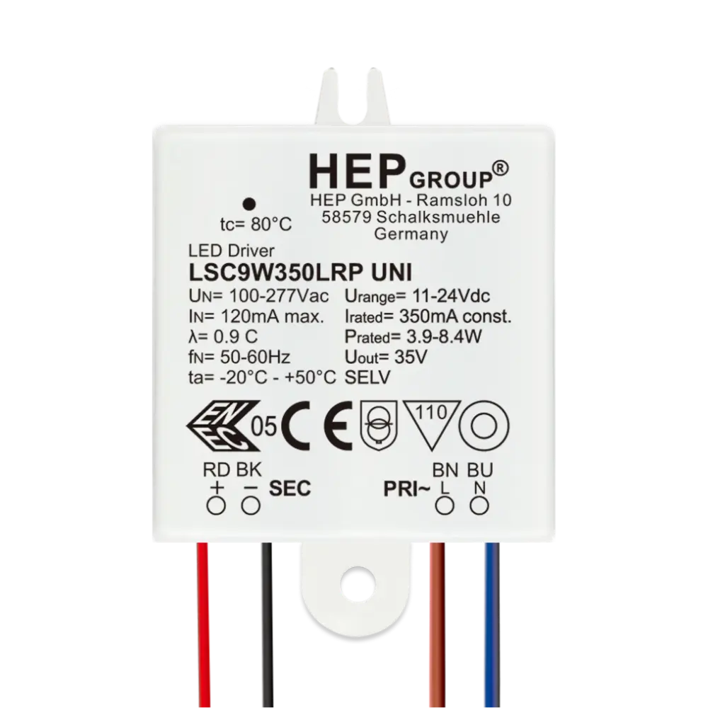 HEP 11003000130 | LED DRIVER CC LSC9W350LRP UNI (NOT DIMMABLE)