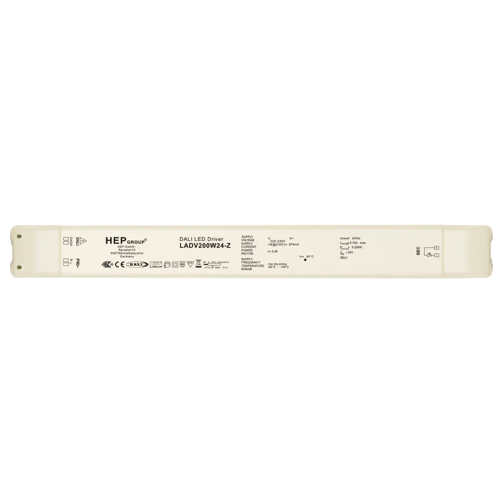 HEP 11004000005 | LED DRIVER CV DIMMABLE LADV200W24-Z (DALI-2 DT6 - TOUCHDIM)