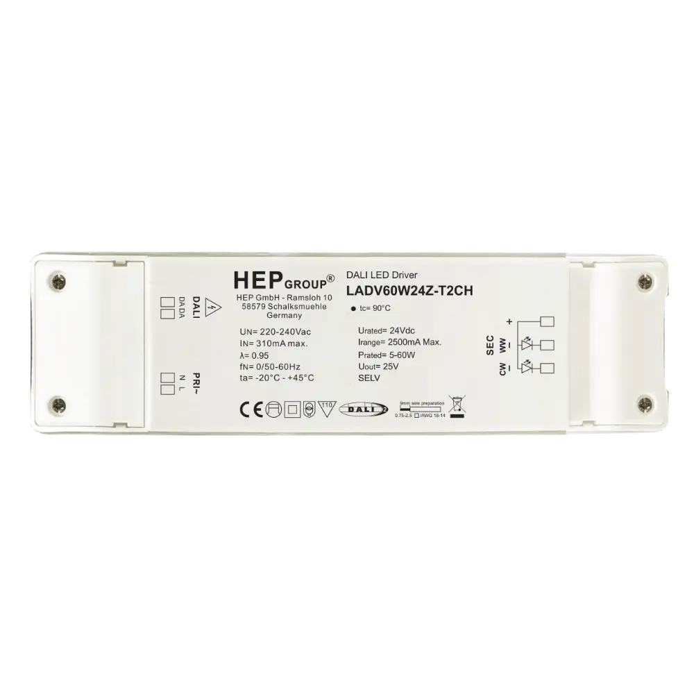 HEP 11004000010 | LED DRIVER CV DIMMABLE LADV60W24Z-T2CH (DALI-2 DT8 - TOUCHDIM)