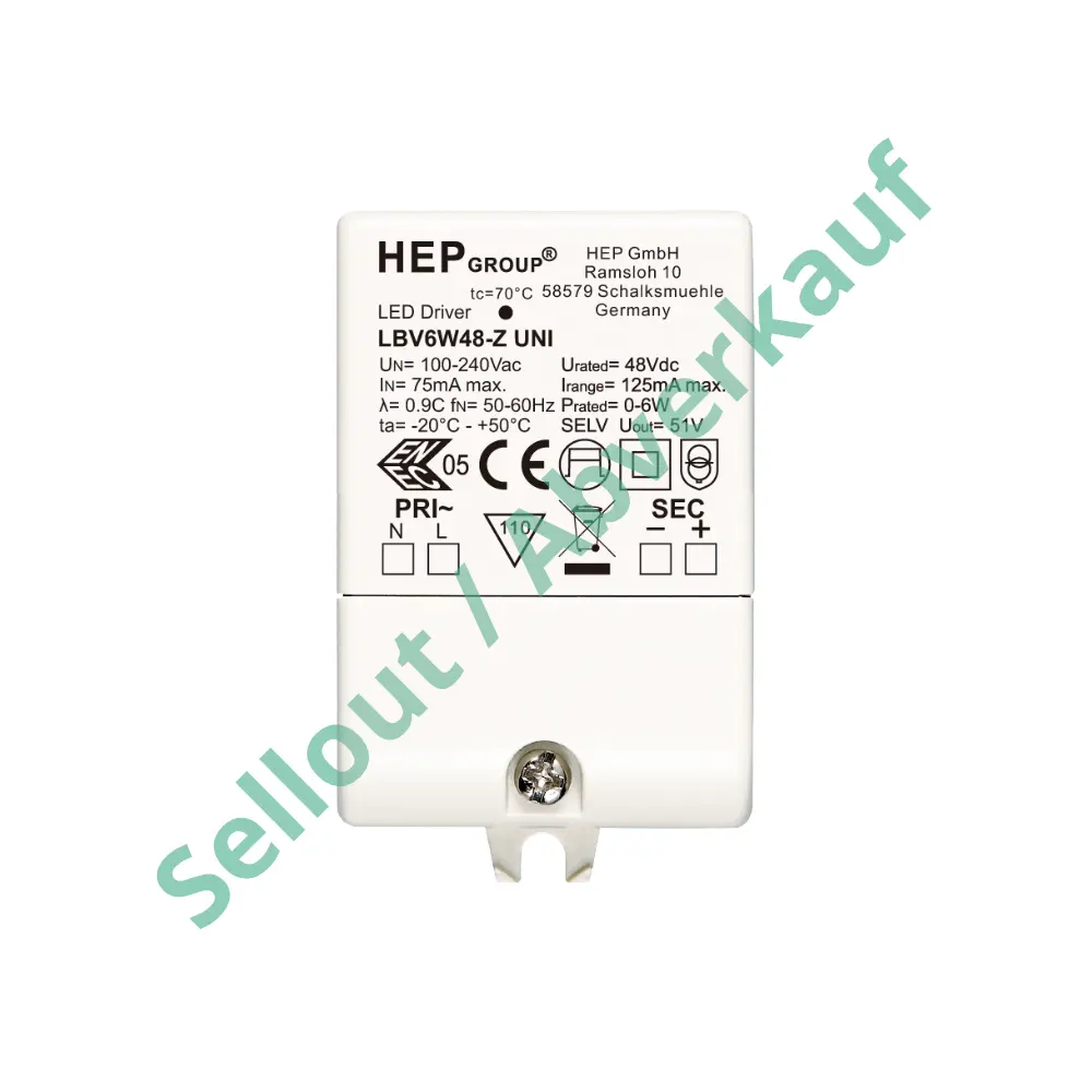 HEP 11005000020 | LED DRIVER CV LBV6W12-Z UNI (NOT DIMMABLE)