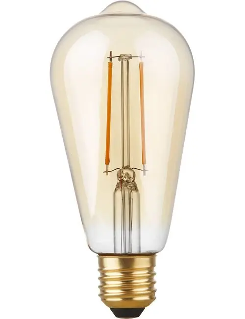 SPL LIGHTING LT276425005 | LED E27 FILA RUSTIKA ST64X140 230V 250LM 2.9W 922 AC GOLD DIM