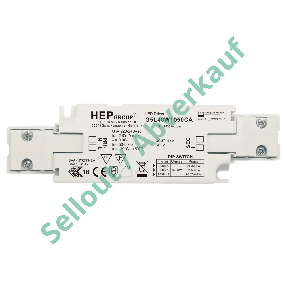HEP 11003000009 | LED DRIVER CC G5L40W1050CA