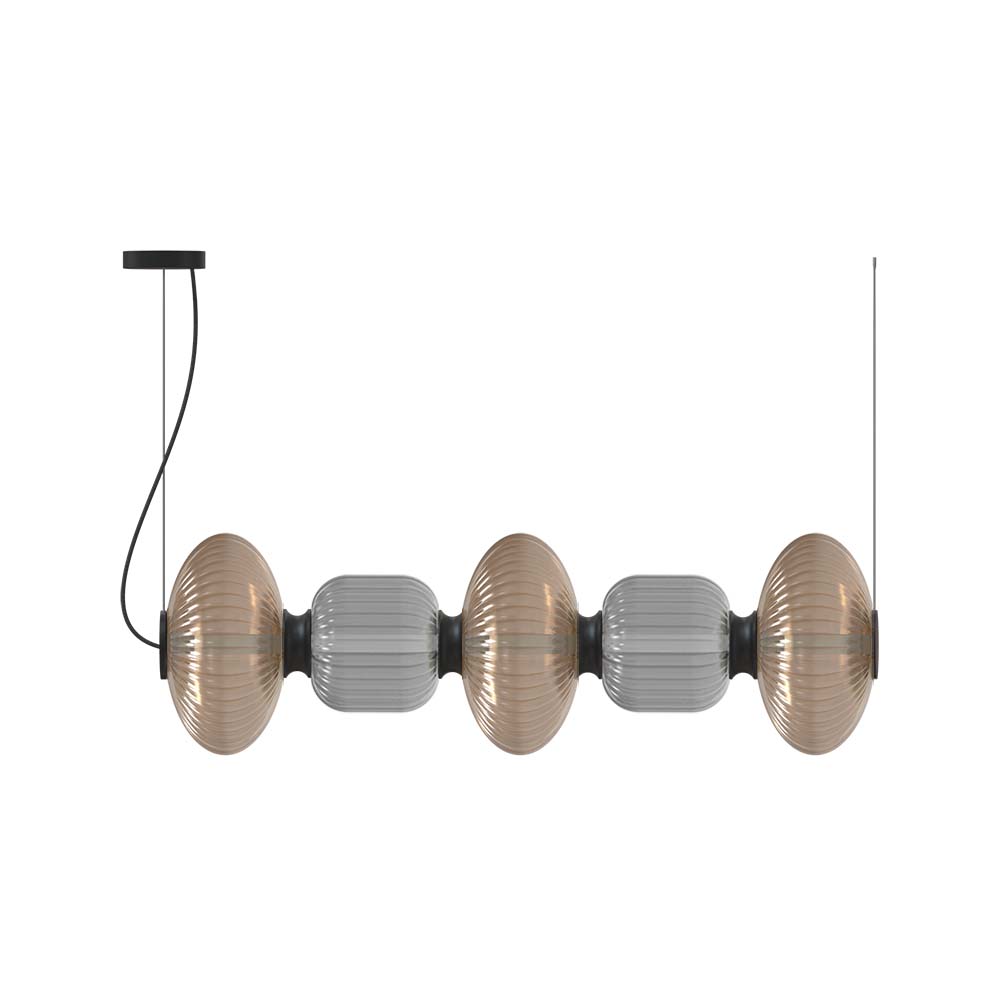 ROBIN 10843 | GOLDENBERRY PENDANT QUINTED - AMBAR & GREY