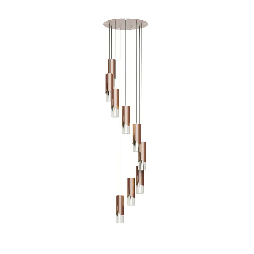 ROBIN 11093 | BISEL PENDANT CHANDELIER - COPPER