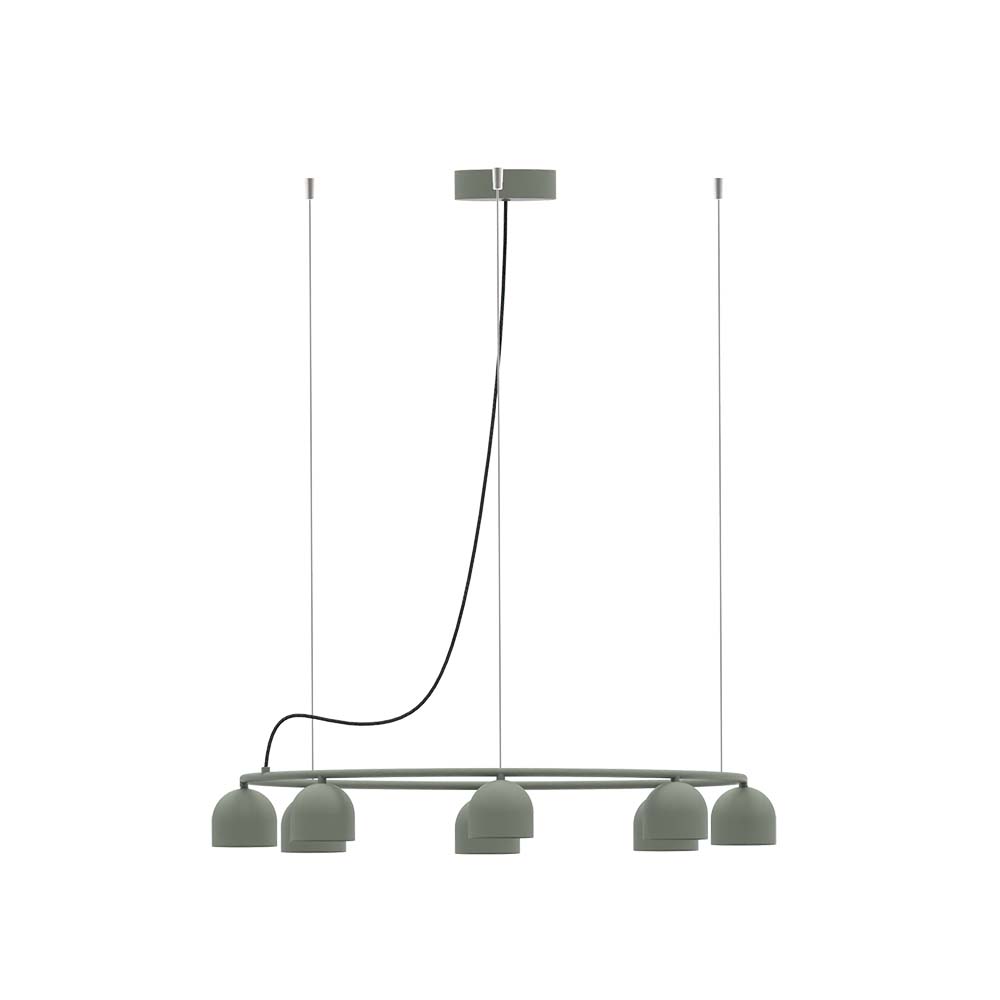ROBIN 09199 | RIO PENDANT CHANDELIER CIRCULAR 9 - GREEN