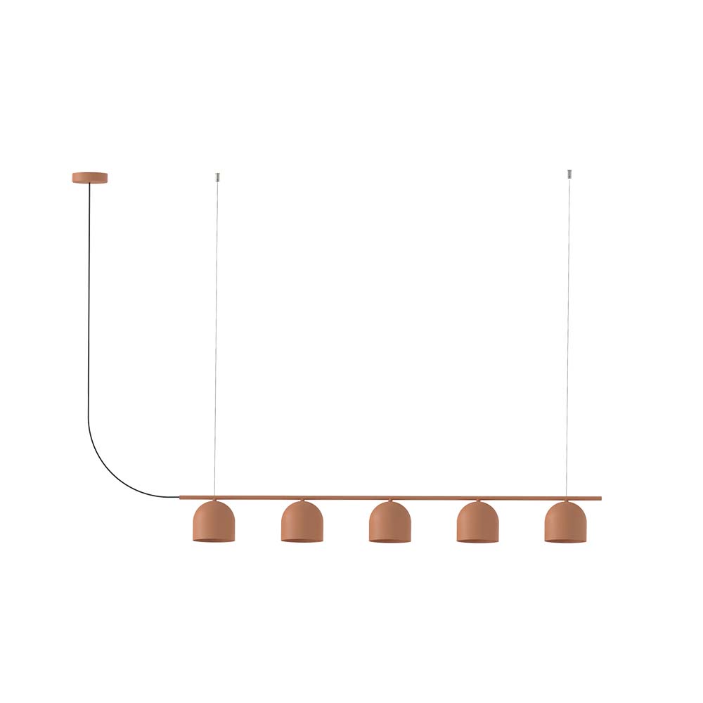ROBIN 09151 | RIO PENDANT CHANDELIER LINEAR 5 - TERRACOTTA