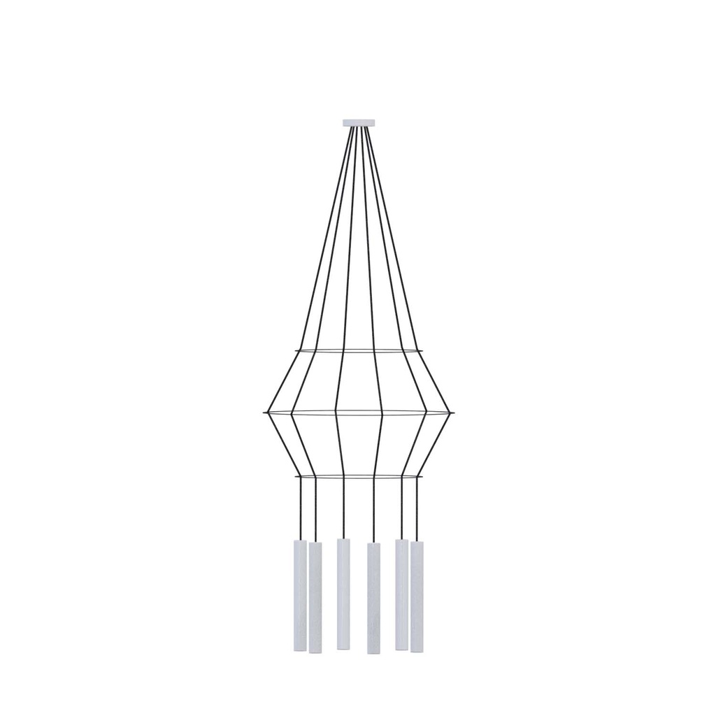 ROBIN 09984 | ROSE PENDANT CHANDELIER CIRCULAR 40 - MATTE WHITE