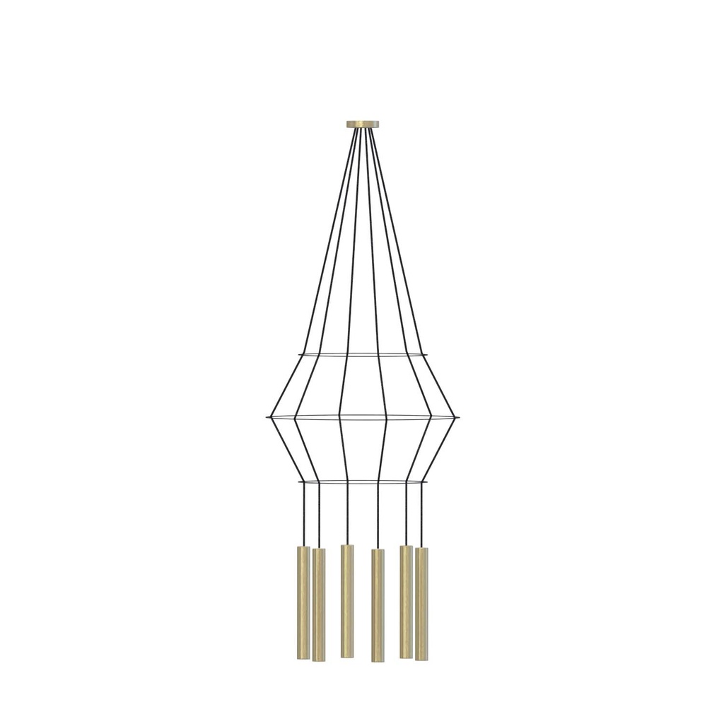 ROBIN 09991 | ROSE PENDANT CHANDELIER CIRCULAR 40 - MATTE POLISHED BRASS