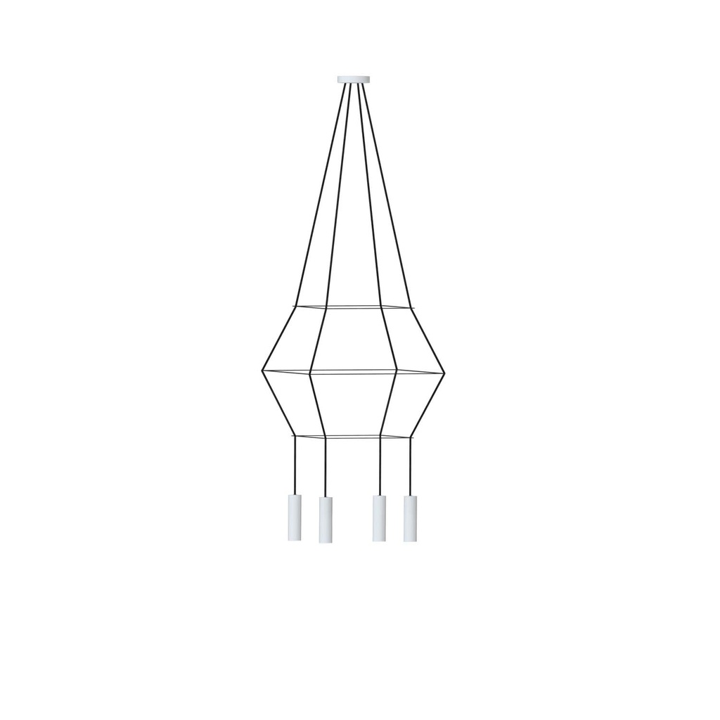 ROBIN 09830 | ROSE PENDANT CHANDELIER SQUARE 16 - MATTE WHITE