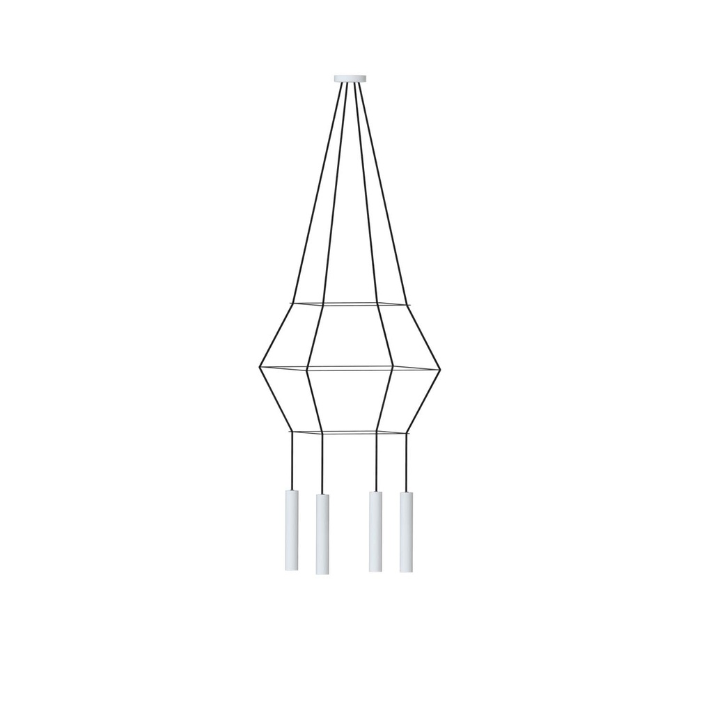 ROBIN 09861 | ROSE PENDANT CHANDELIER SQUARE 25 - MATTE WHITE