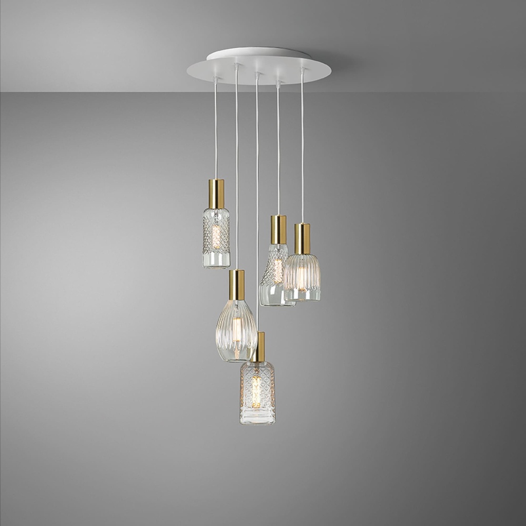DAYLIGHT 810010.00A | KIT ROSONE 5 CADUTE WHITE ORO CRISTALLO