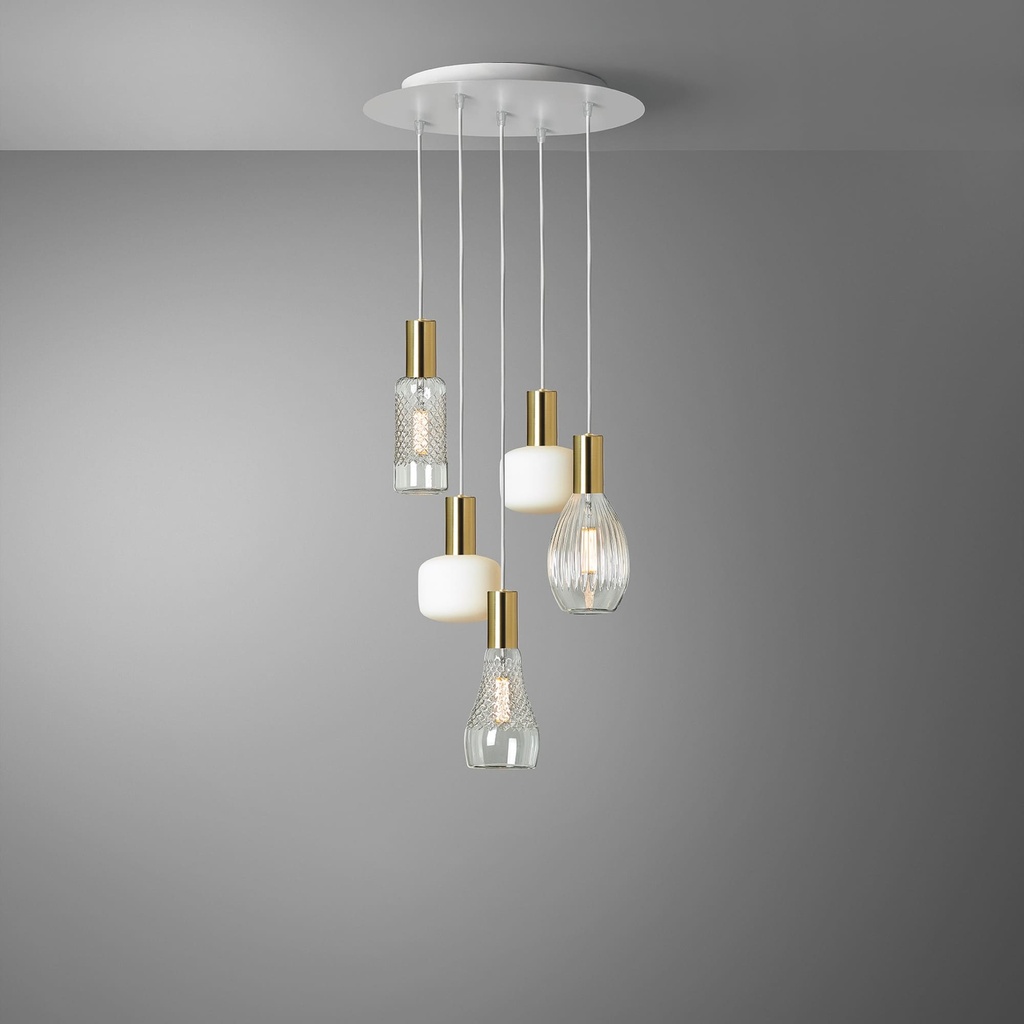 DAYLIGHT 810009.00A | KIT ROSONE 5 CADUTE WHITE ORO CRETA CRISTALLO