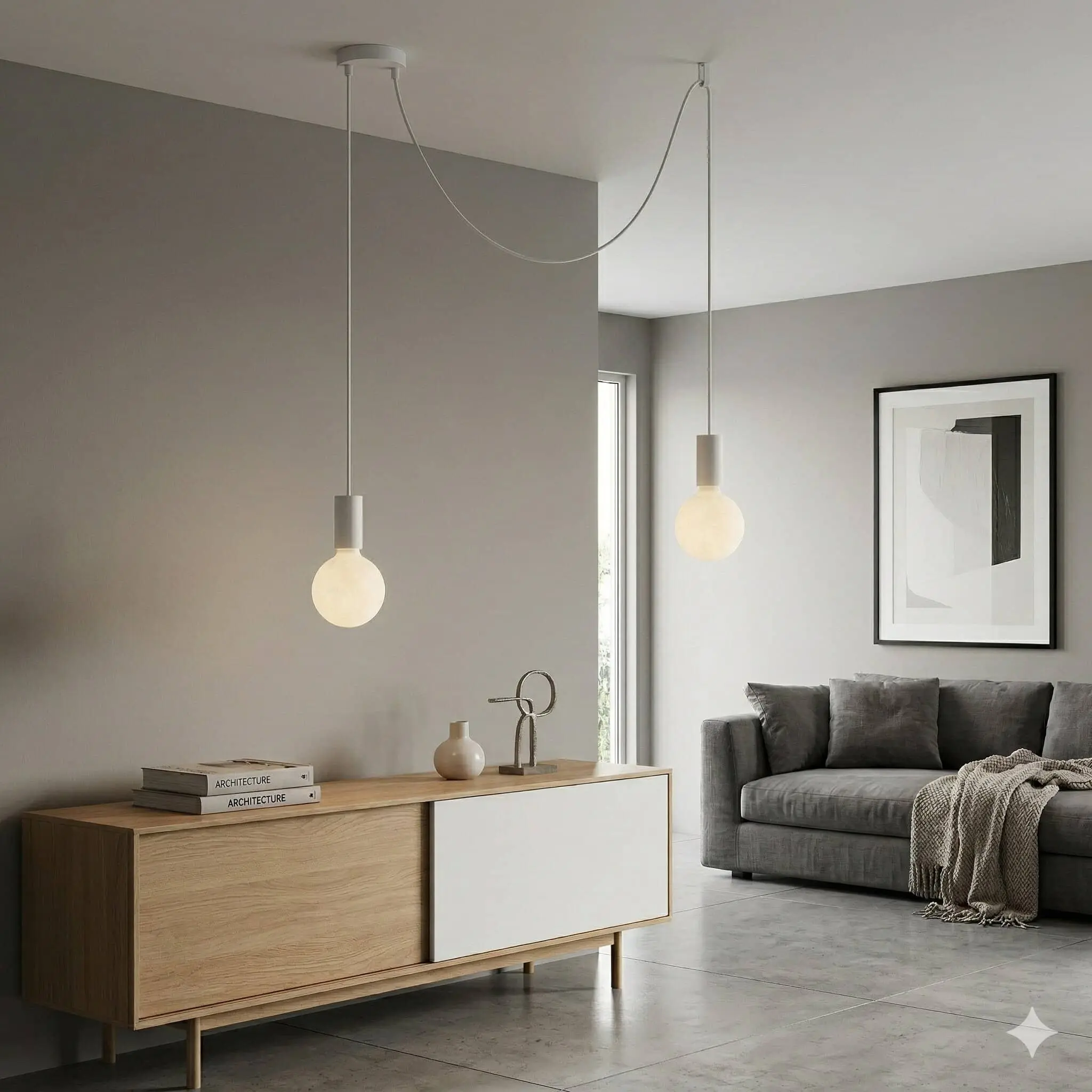 DAYLIGHT 810319.00A | MILANO PENDEL 2 CADUTE WHITE CRI WHITE G125 MILK