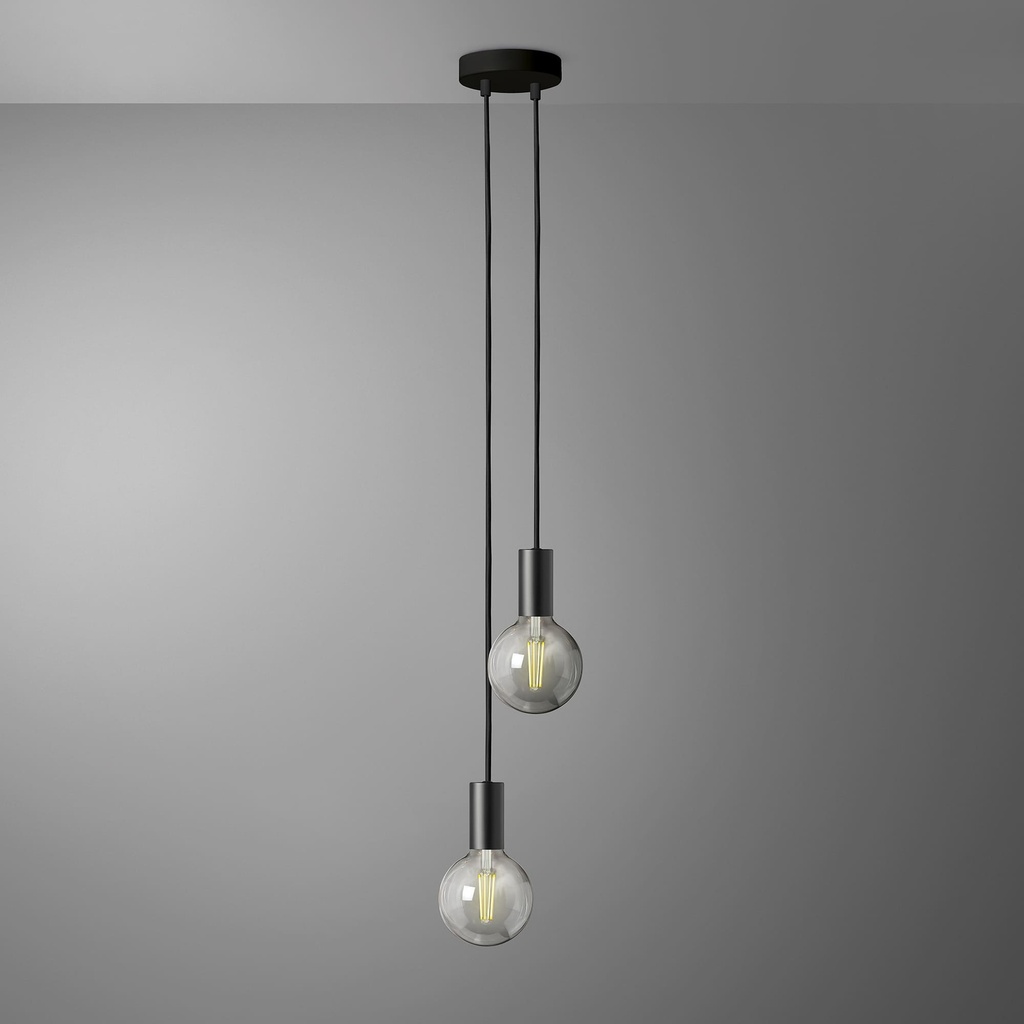 DAYLIGHT 810320.00A | MILANO PENDEL 2 CADUTE BLACK CRI BLACK G125 CLEAR