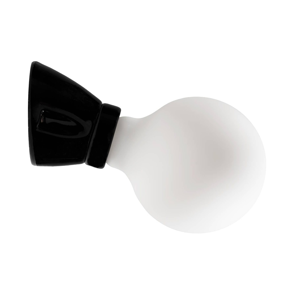 DAYLIGHT 70001 | PUNTO LUCE BASE PORCELLANA E27 INCLINATO BLACK
