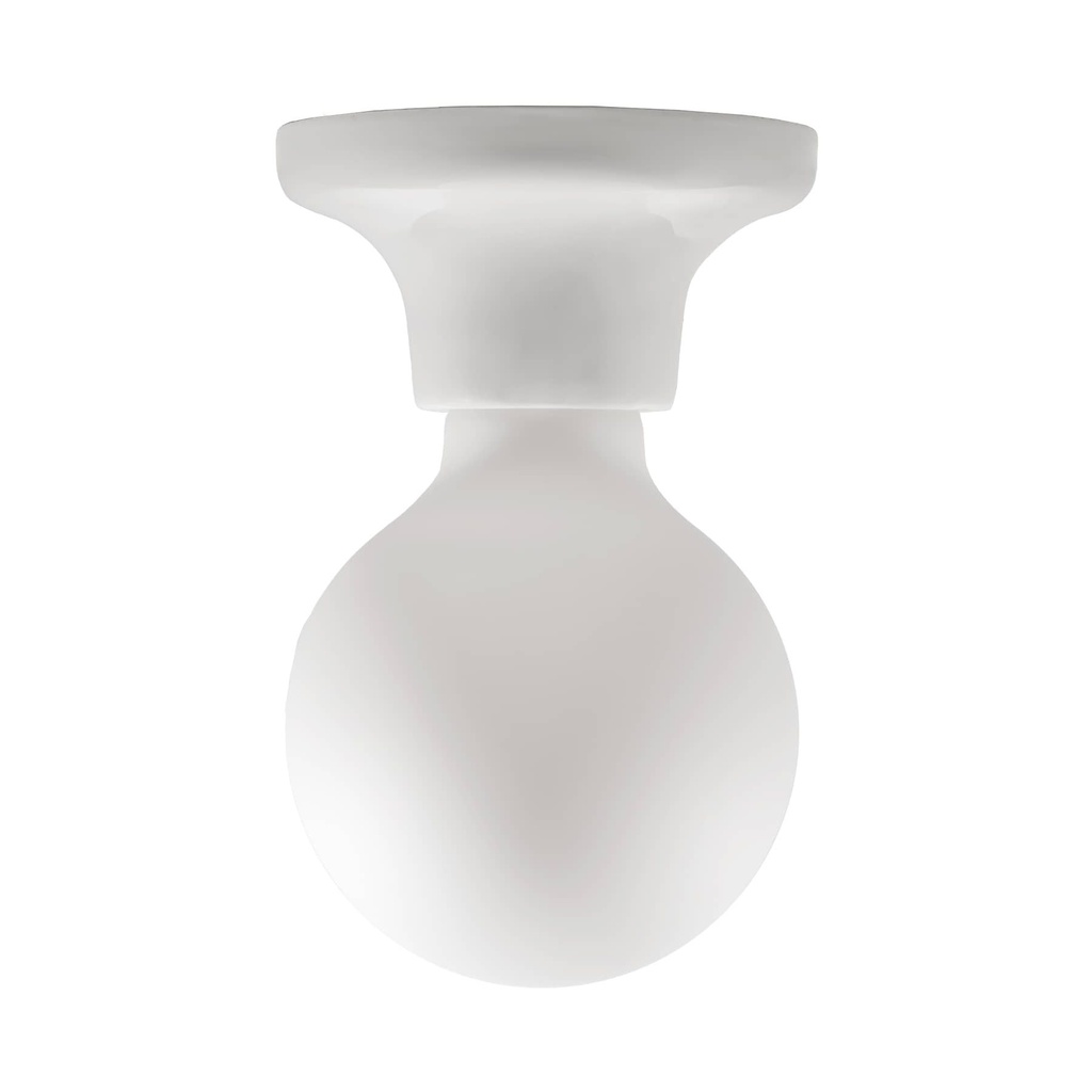 DAYLIGHT 70006 | PUNTO LUCE BASE PORCELLANA E27 DIRITTO WHITE