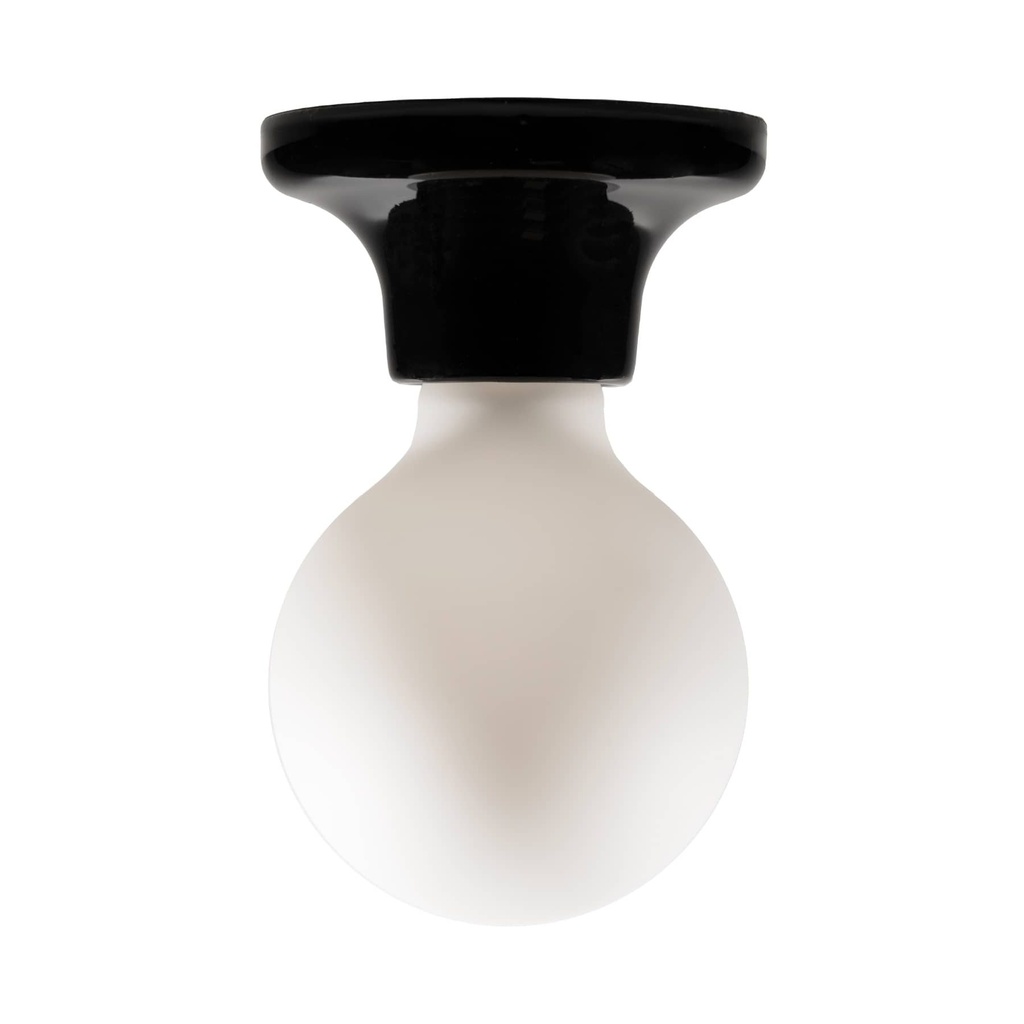 DAYLIGHT 70007 | PUNTO LUCE BASE PORCELLANA E27 DIRITTO BLACK