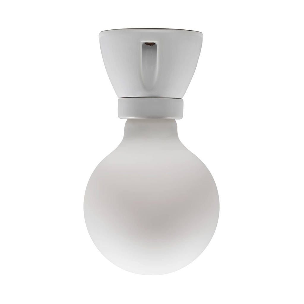 DAYLIGHT 70002 | PUNTO LUCE BASE PORCELLANA E27 DIRITTO WHITE