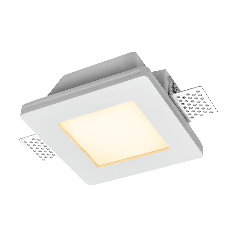 DAYLIGHT 410016.00A | FARETTO GESSO QUADRATO 120X120X60 GU10 230V HR5001 CON VETRO SATIN