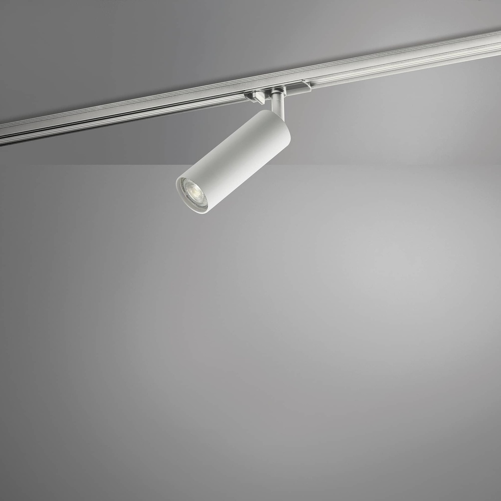 DAYLIGHT 590075.00A | TUBOSA BINARIO DIREZIONABILE H150/55 GU10 WHITE OPACO RAL 9003
