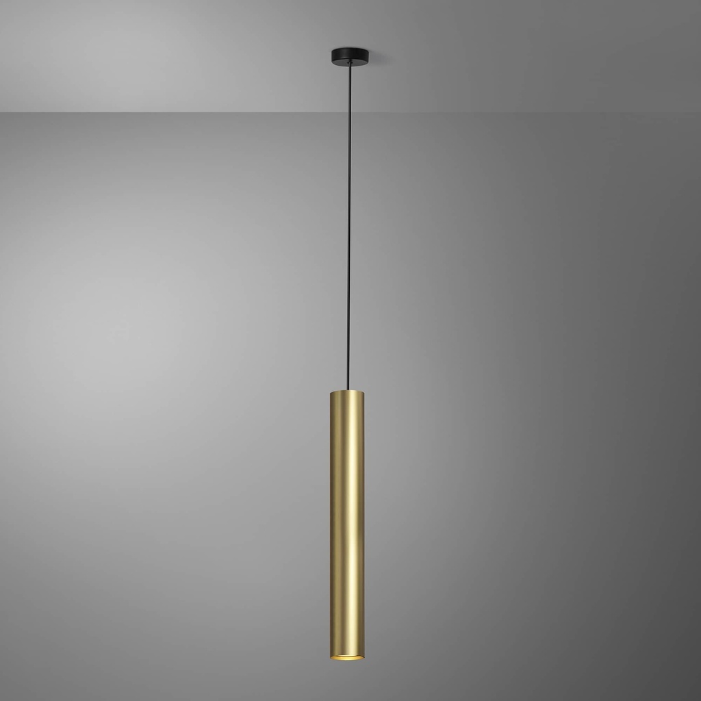 DAYLIGHT 590061.00A | TUBOSA SOSP H500/55 GU10 ORO+1,5M CABLE BLACK TO62/2+ROSONE BLACK
