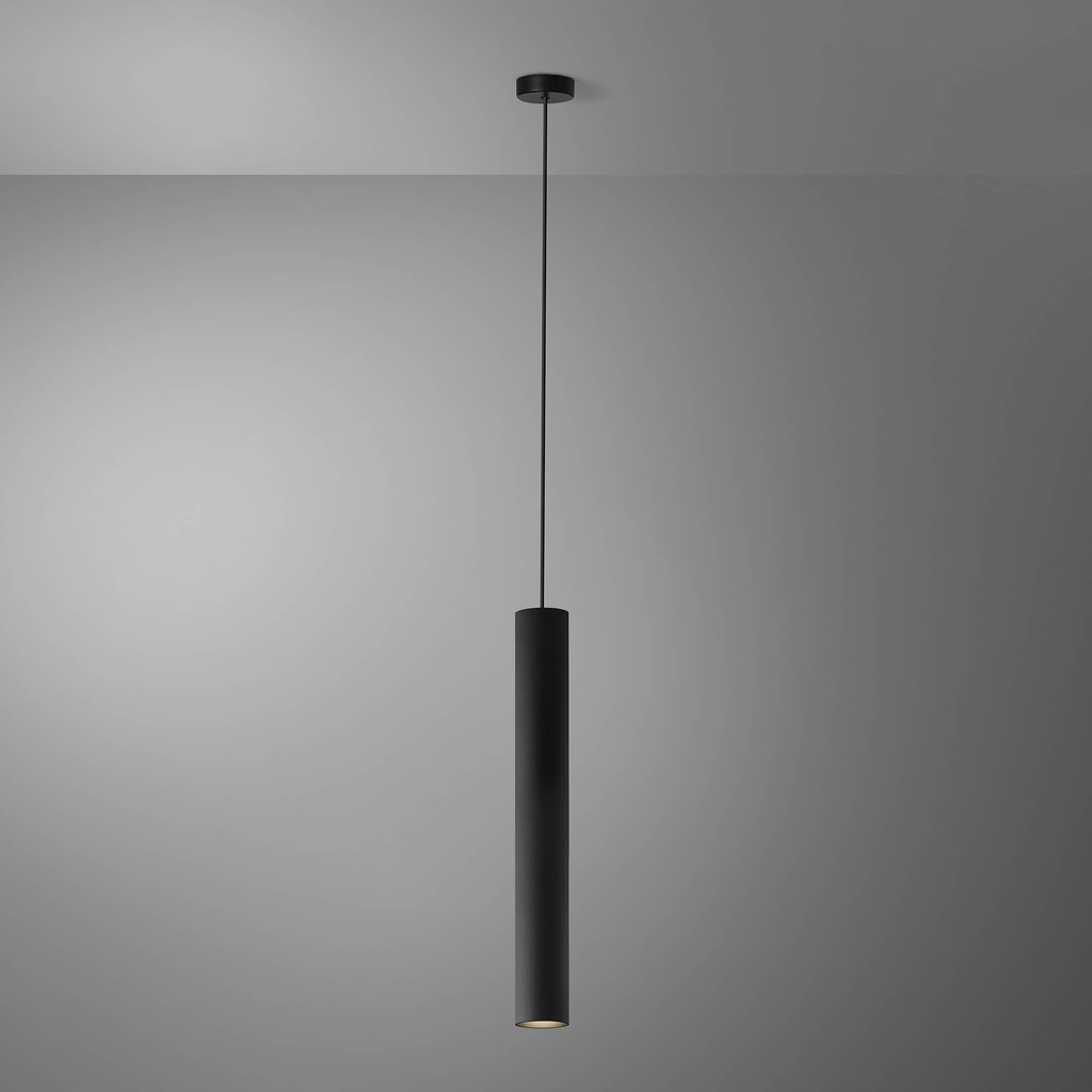 DAYLIGHT 590059.00A | TUBOSA SOSP H500/55 GU10 BLACK OPACO +1,5M CABLE TO62/2+ROSONE BLACK