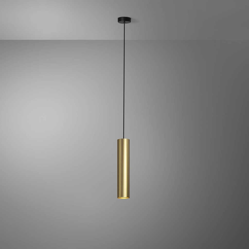 DAYLIGHT 590058.00A | TUBOSA SOSP H300/55 GU10 ORO+1,5M CABLE BLACK TO62/2+ROSONE BLACK