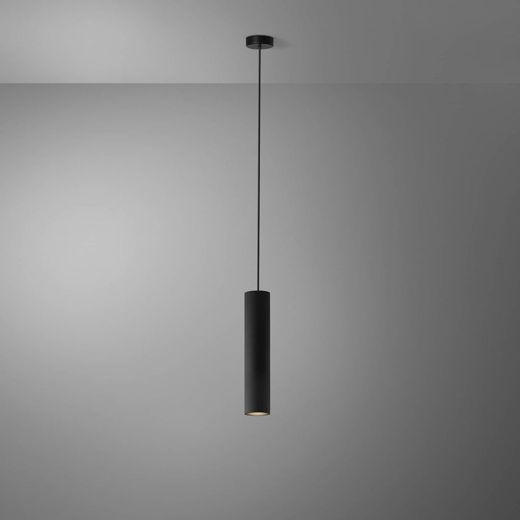 DAYLIGHT 590056.00A | TUBOSA SOSP H300/55 GU10 BLACK OPACO +1,5M CABLE TO62/2+ROSONE BLACK