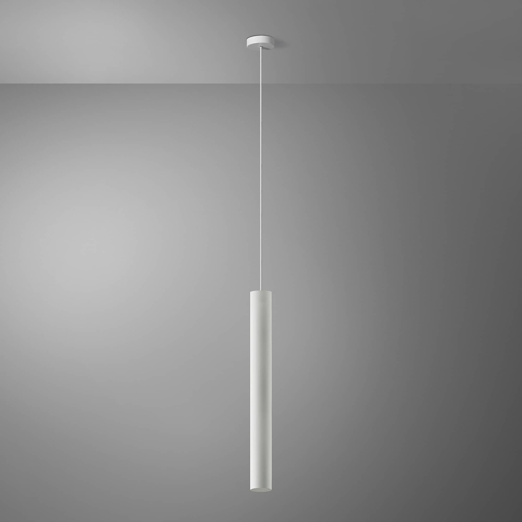 DAYLIGHT 590054.00A | TUBOSA SOSP H500/45 E27 WHITE OPACO RAL 9003+1,5M CABLE TO53/2+ROSONE WHITE