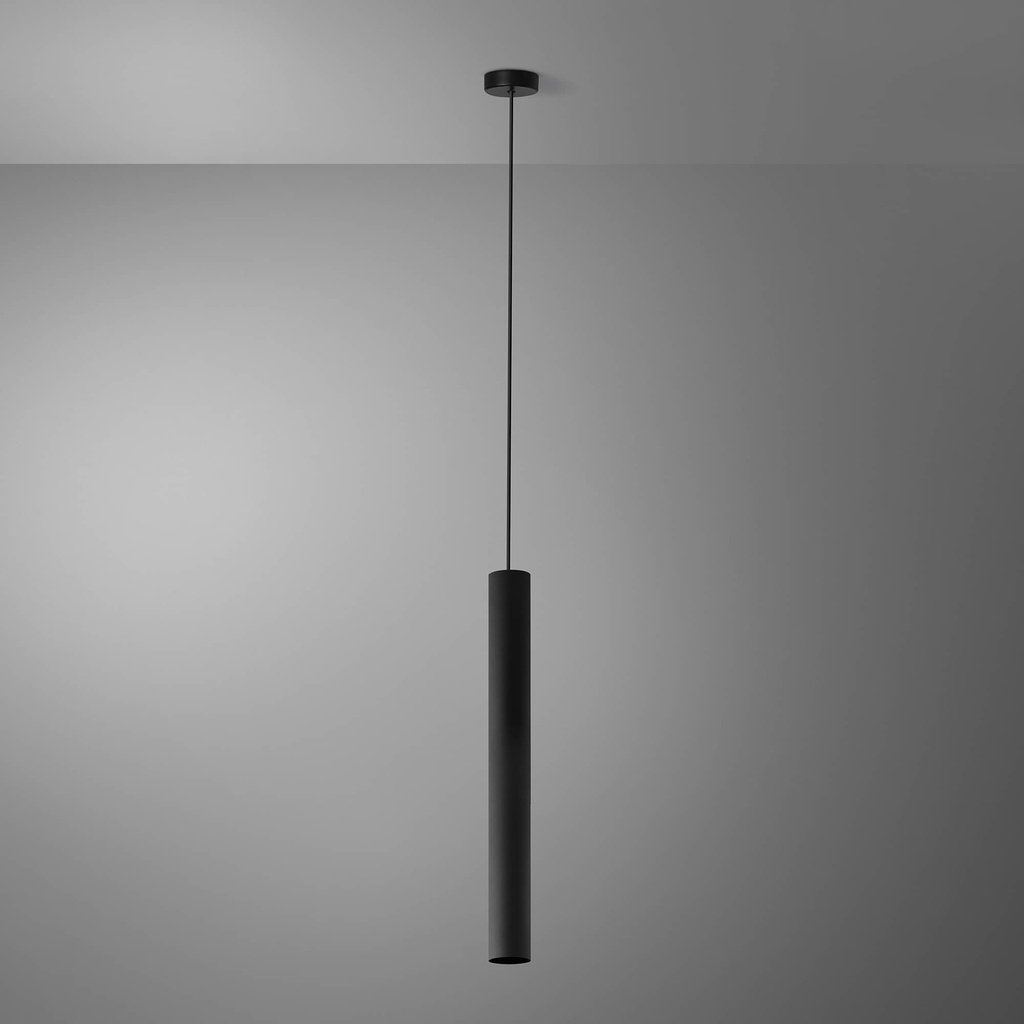 DAYLIGHT 590053.00A | TUBOSA SOSP H500/45 E27 BLACK OPACO +1,5M CABLE TO62/2+ROSONE BLACK
