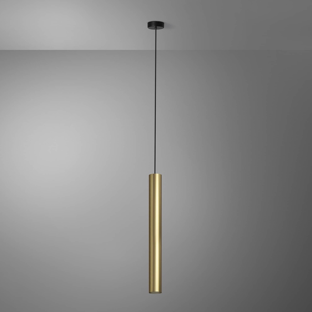 DAYLIGHT 590055.00A | TUBOSA SOSP H500/45 E27 ORO+1,5M CABLE BLACK TO62/2+ROSONE BLACK