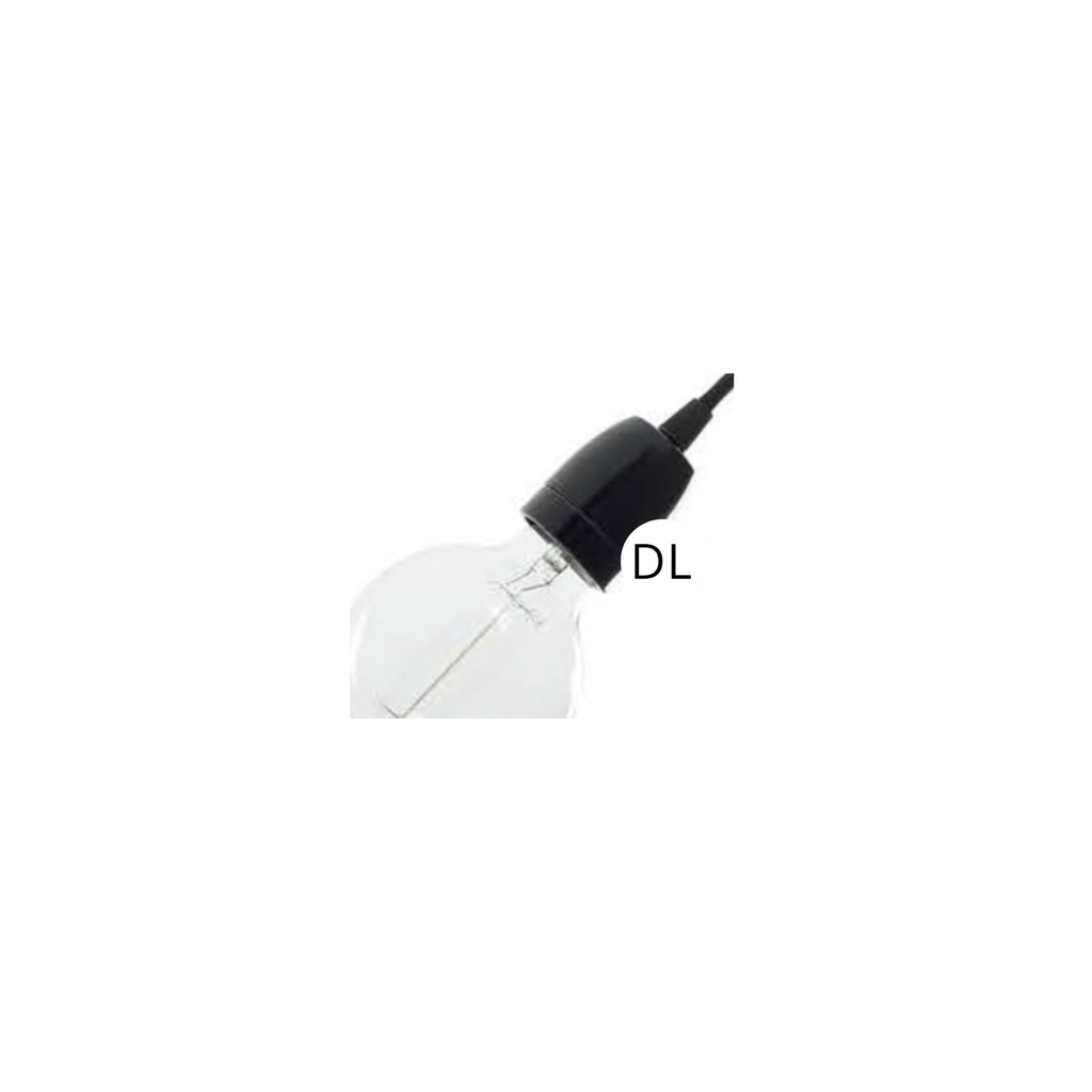 DAYLIGHT 40485 | PORTALAMPADA PORCELLANA NERO