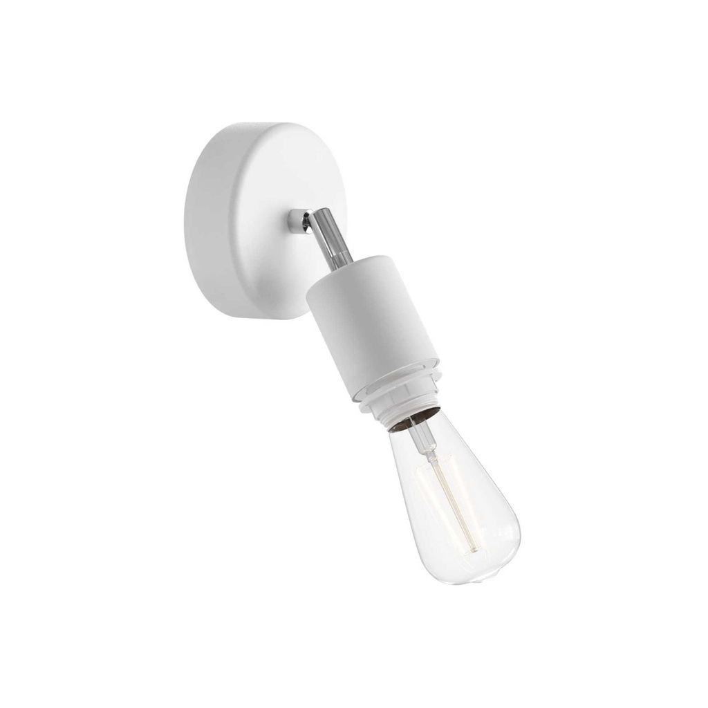 DAYLIGHT APE2TBSBI02 | LAMPADA ORIENTABILE PARETE+PORTALAMPADA E27 FILETTATO CON GHIERA + SILICONE IP65 WHITE