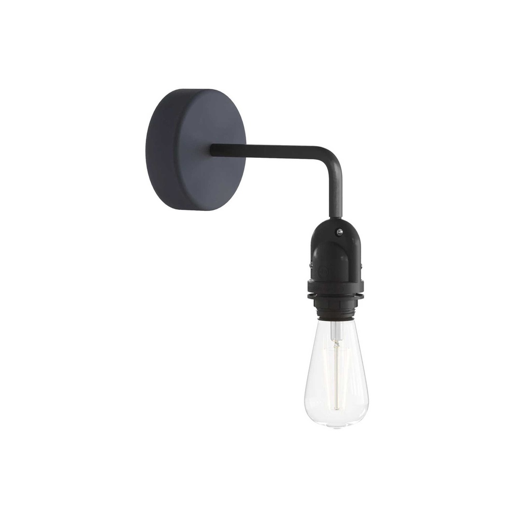 DAYLIGHT APE2NEPER | LAMPADA ESTENSIONE L PARETE+PORTALAMPADA E27 IP65 BLACK