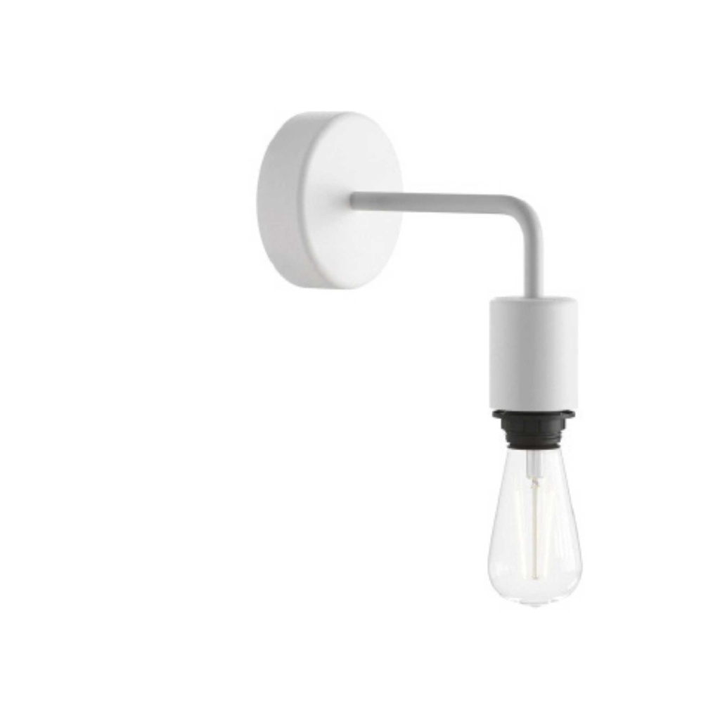 DAYLIGHT APE2BI02 | LAMPADA ESTENSIONE L PARETE+PORTALAMPADA E27 FILETTATO CON GHIERA + SILICONE IP65 WHITE