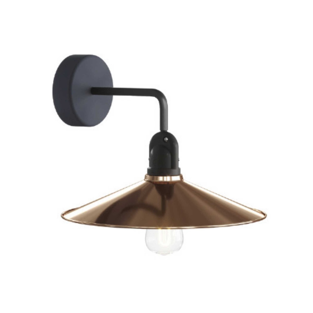 DAYLIGHT APE2NEPAM13VRL | LAMPADA ESTENSIONE L PARETE+PORTALAMPADA E27 IP65 BLACK+PARALUME SWING RAME