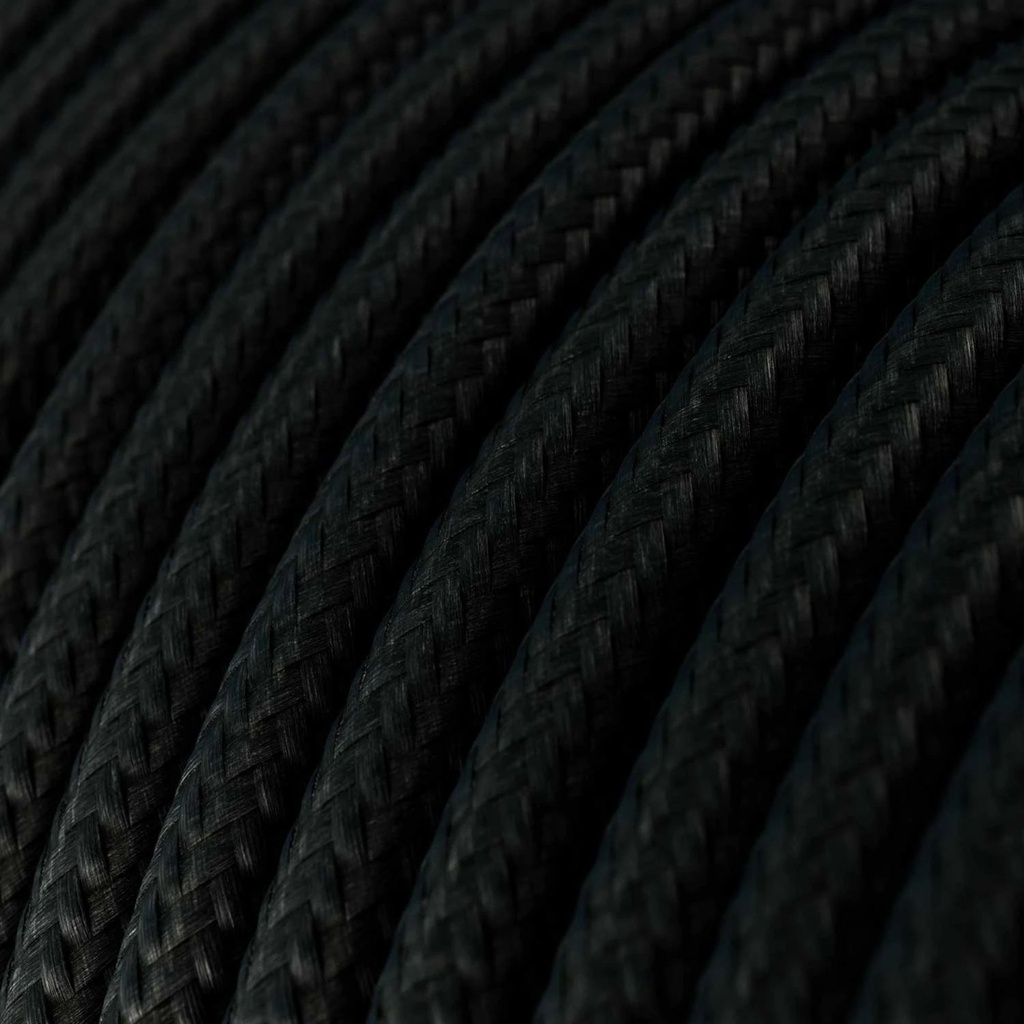 DAYLIGHT XZ2SM04 | CABLE TESSUTO EFFETTO SETA BLACK+05RN-F IP65 2X1MM2 ; D 7,6MM / 1MT