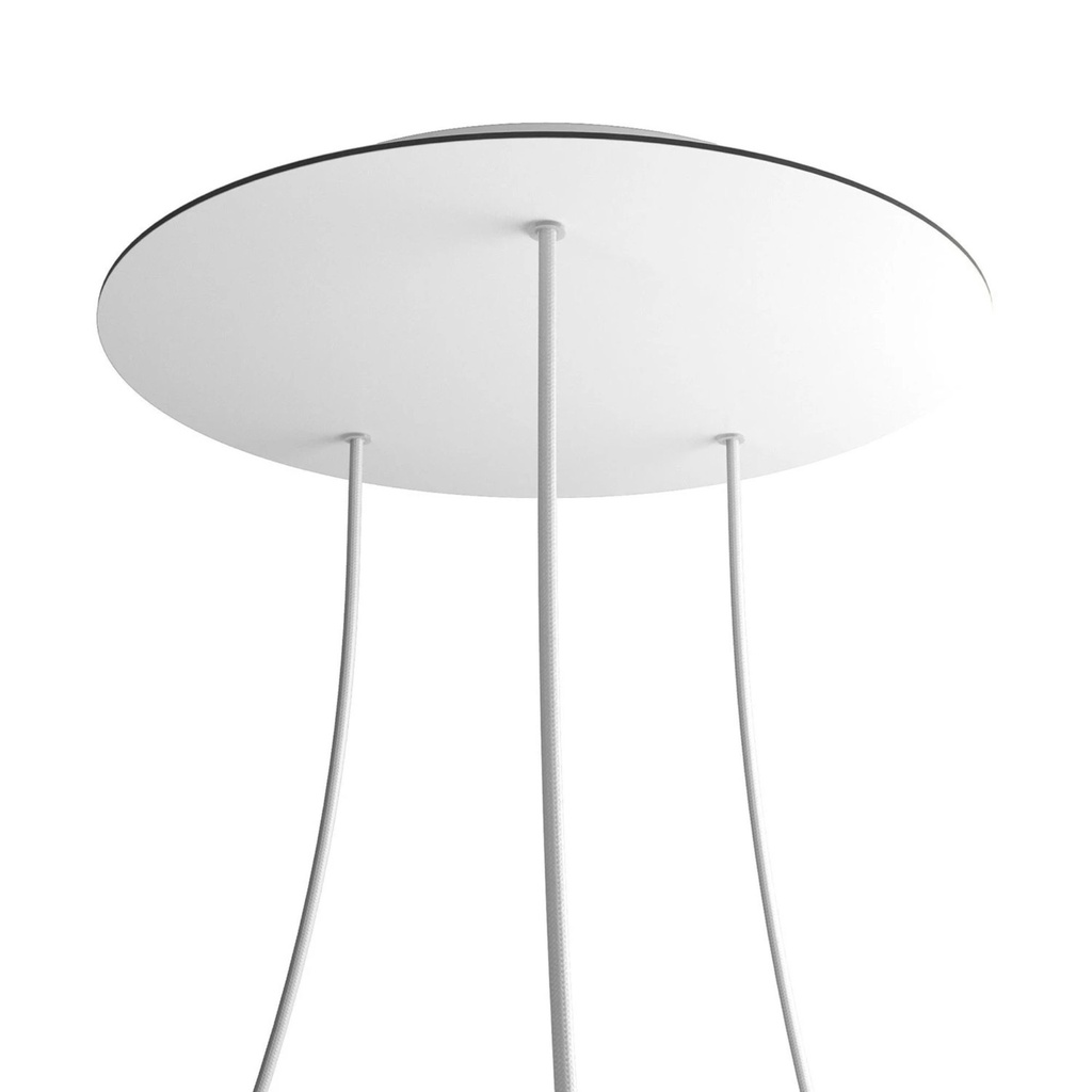 DAYLIGHT KROR403TF102 | ROSONE METALLO MULTIPLO LITE ROTONDO D400 3 FORI WHITE